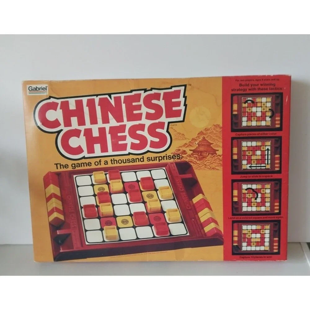 CHINESE CHESS - Vintage 1981 Gabriel Board Game - Complete Game 8+
